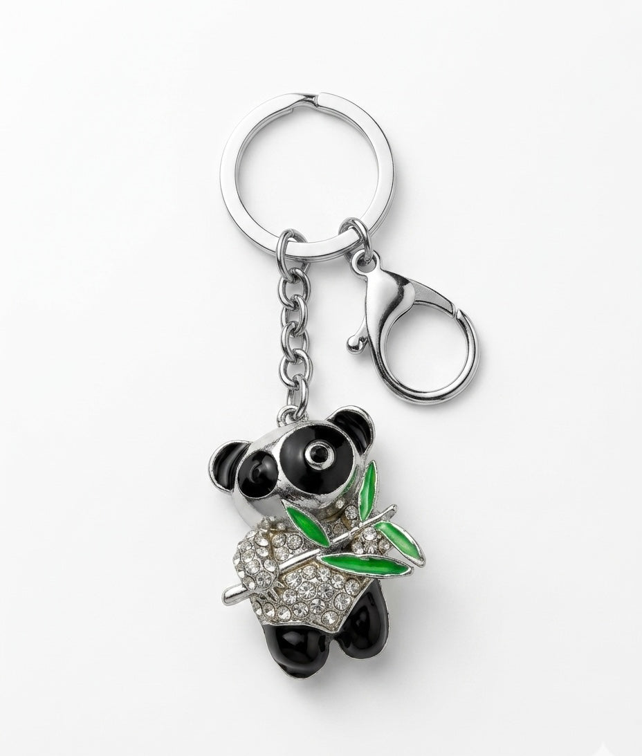Sparkling Panda 3D Keyring & bag charm