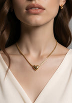 Delicate heart pendant stainless steel 18k Gold plated