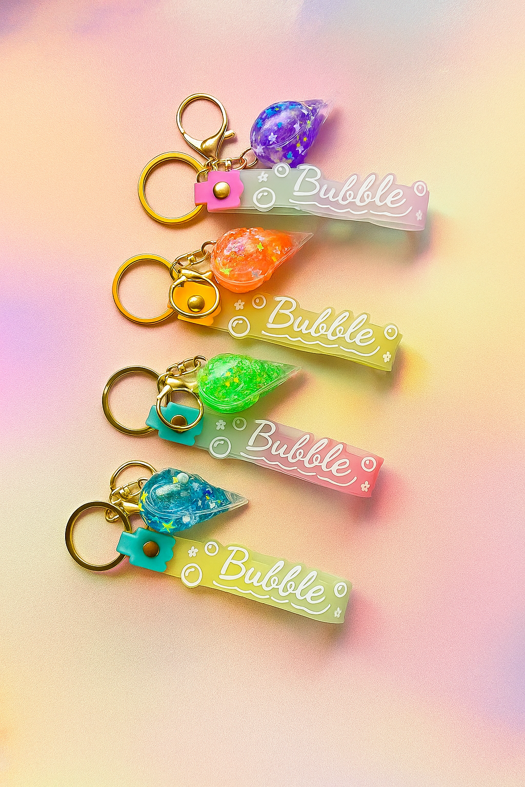 Pastel Dream Bubble Keychain Pair