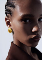 Sculpted Wave Droplet Studs