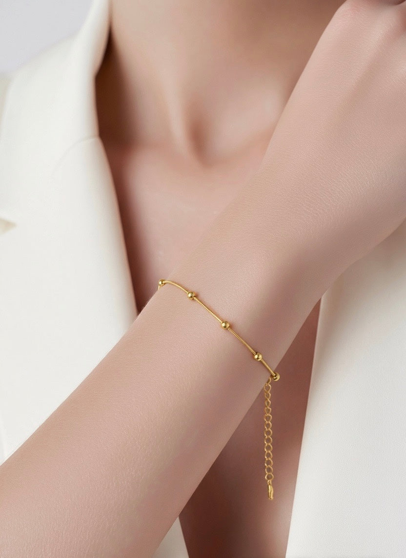 Celeste Beaded Snake Chain Bracelet