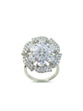 Luxe Floral Adjustable Zircon Ring