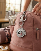Zodiac-Bordered Jaguar bag Charm with real stones