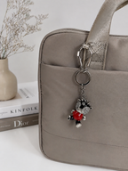 Teddy real stones bag charm