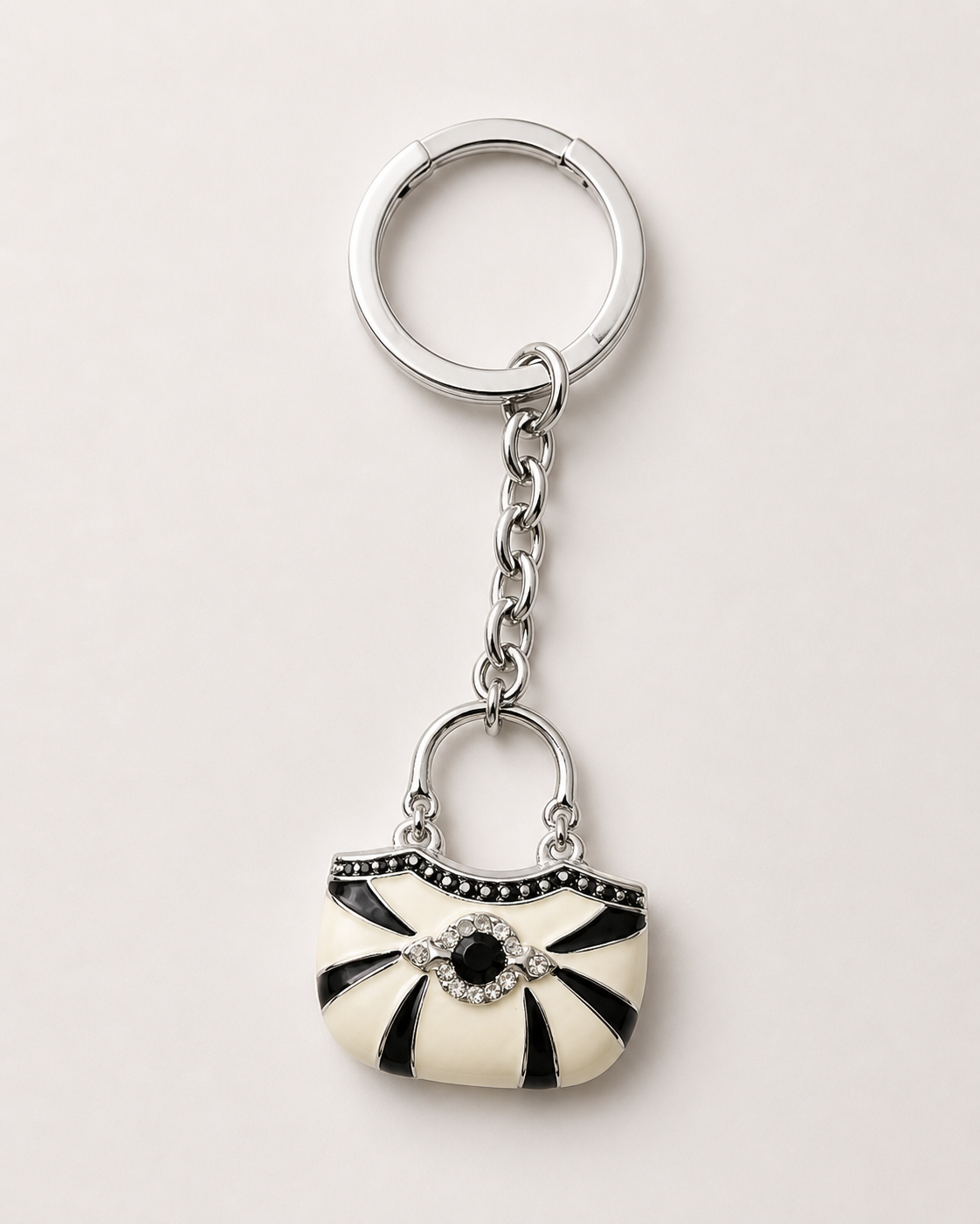 The Midnight Enamel Mini-Tote Keychain