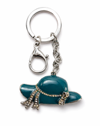 Chic Teal Hat Keyring