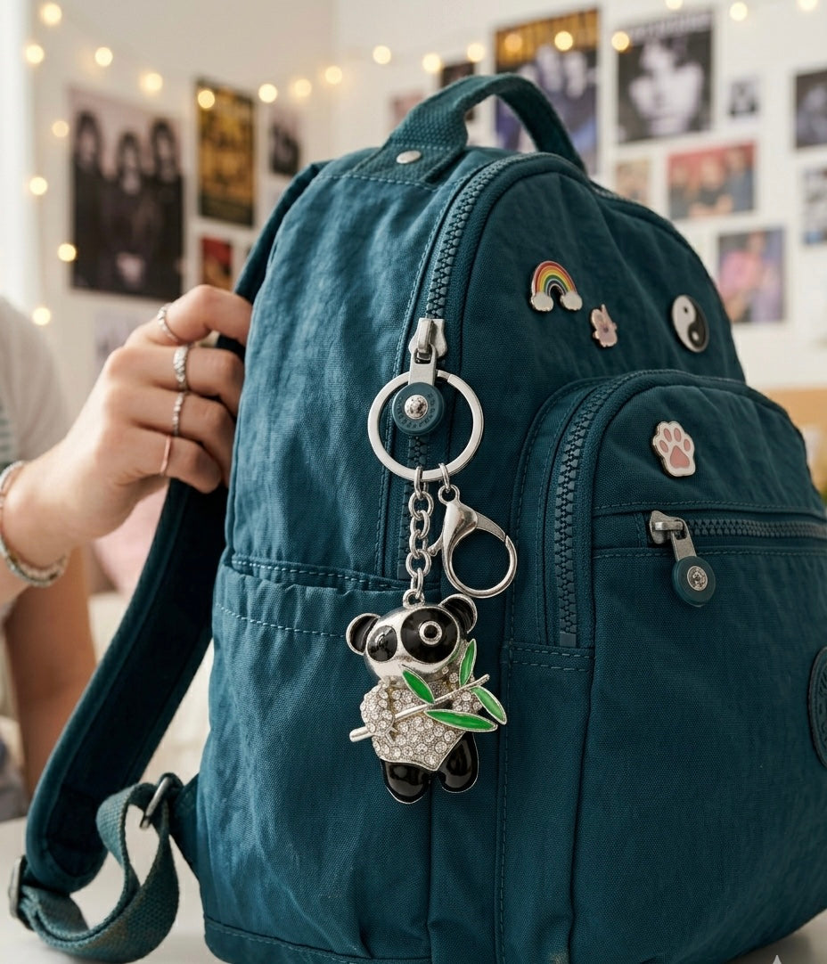 Sparkling Panda 3D Keyring & bag charm