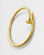 Golden Nail Bangle Bracelet