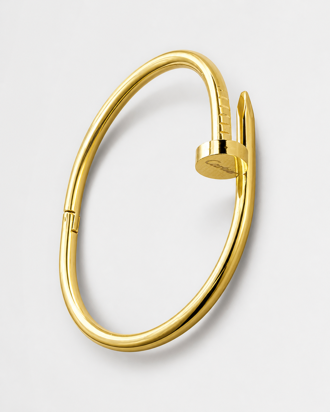 Golden Nail Bangle Bracelet