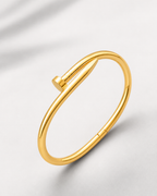 Golden Nail Bangle Bracelet