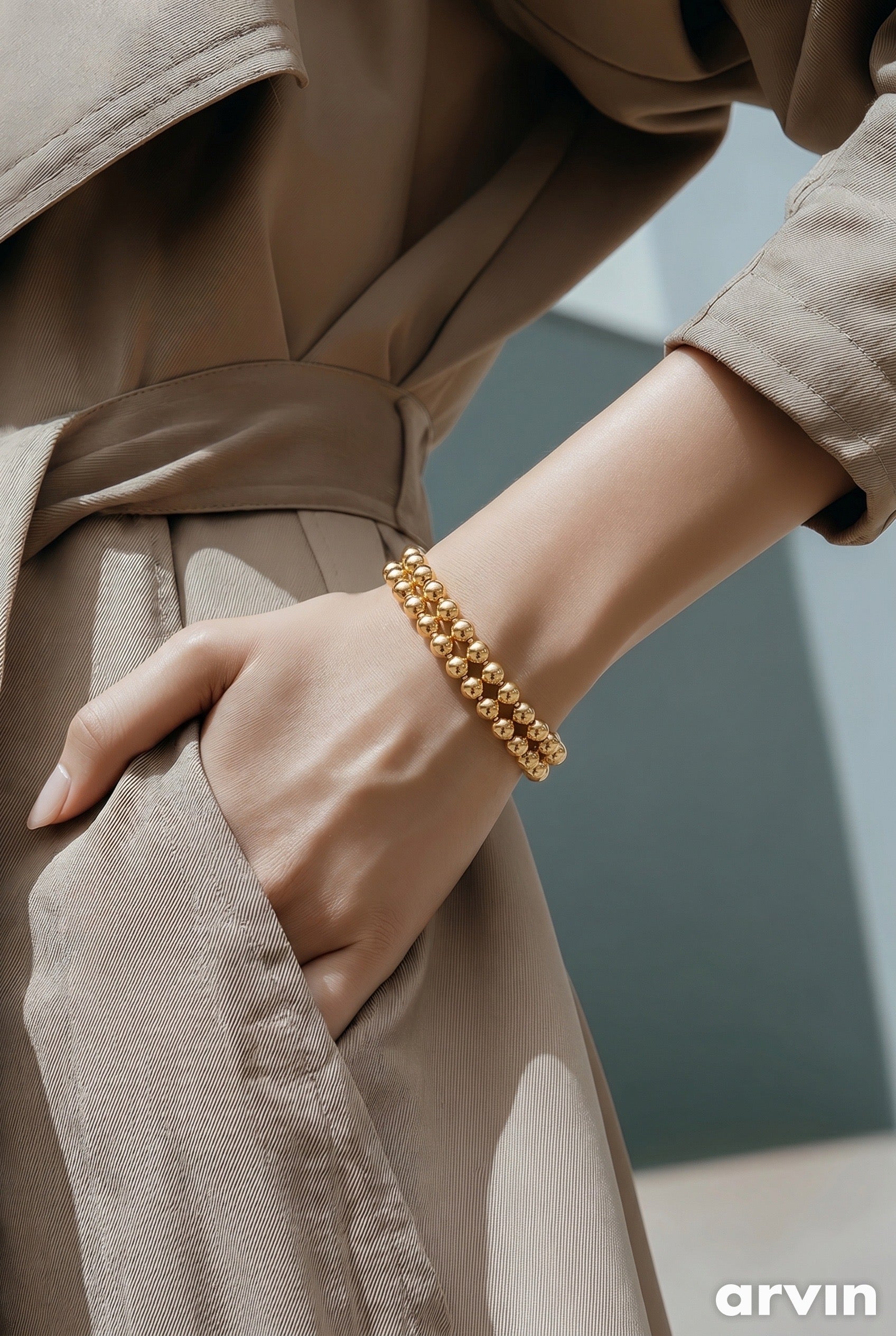 Xuping Elegant Dual Bead Bracelet