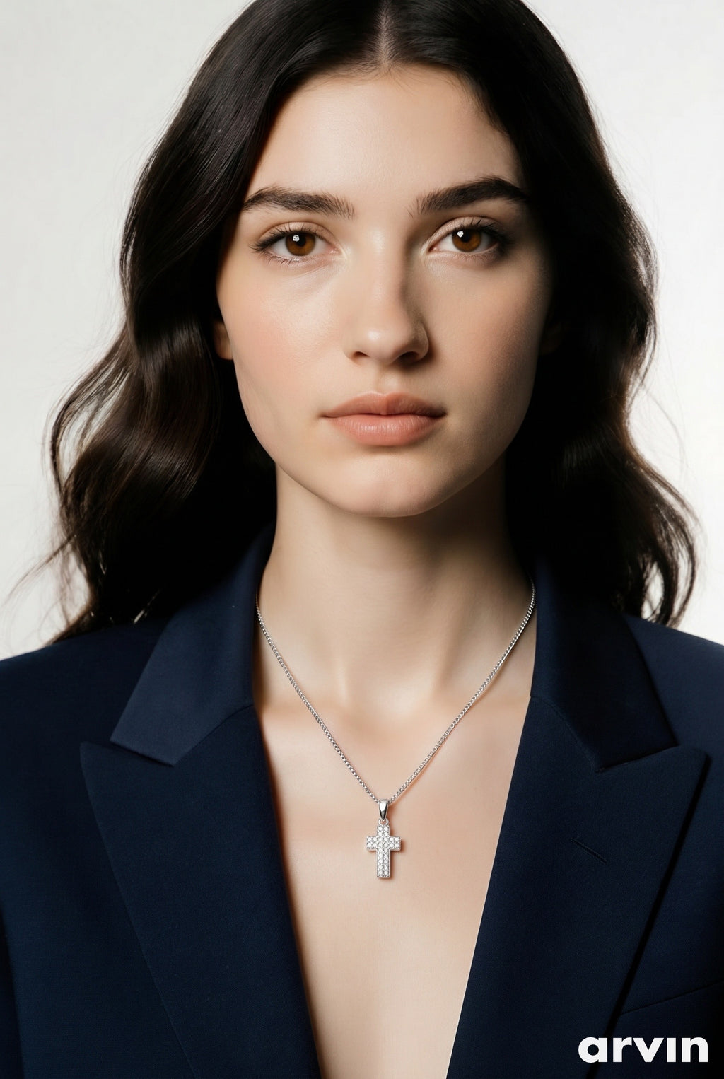 Divine Glow Sterling Silver Cross