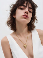 Golden Heart Pendant Necklace