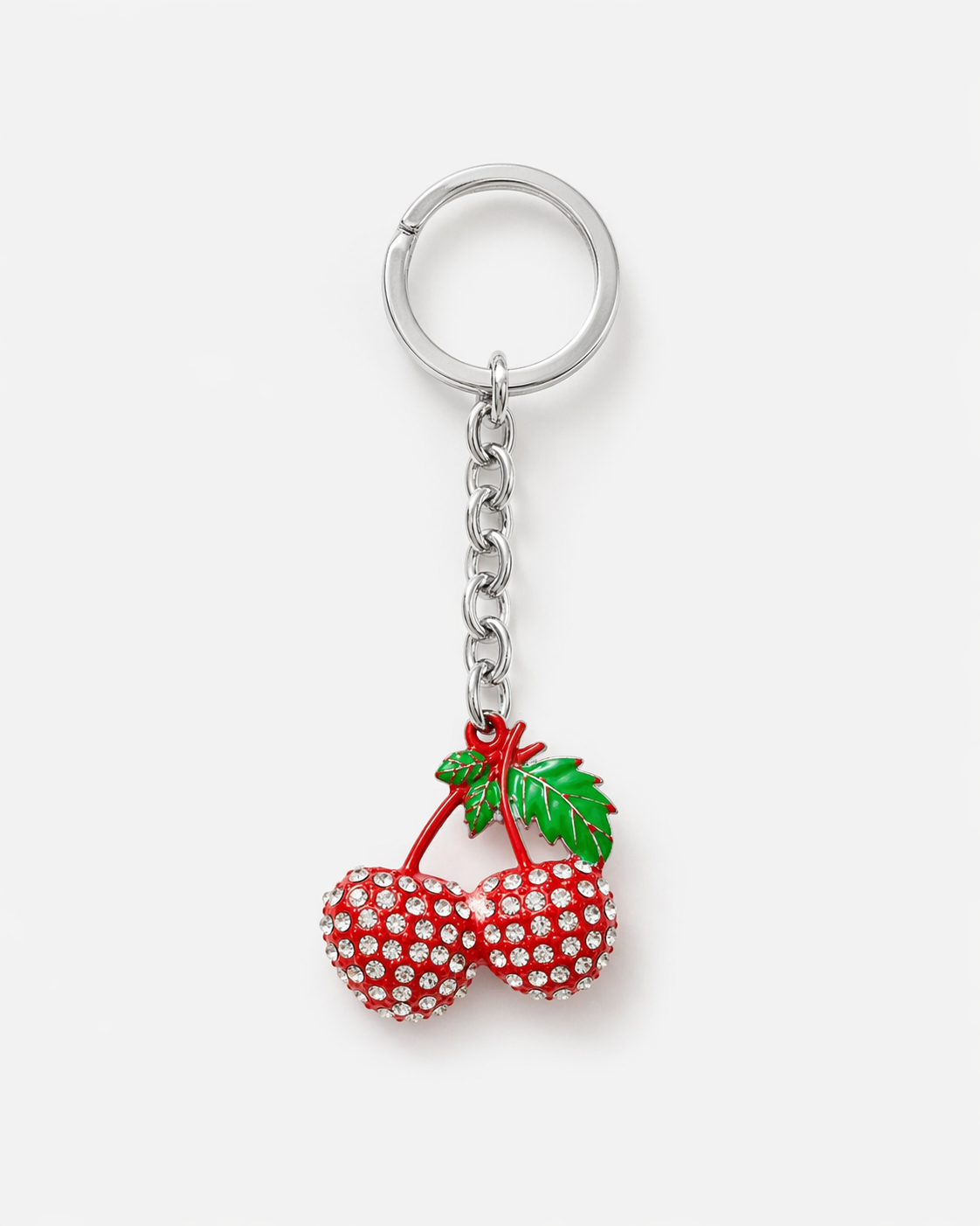 Cherry Sparkle Charm Keychain