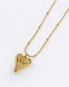 Golden Heart Pendant Necklace