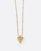 Golden Heart Pendant Necklace